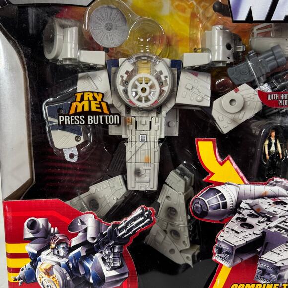 Star Wars Transformers: Millennium Falcon Han Solo & Chewbacca 2006 Damaged! - Picture 5 of 7